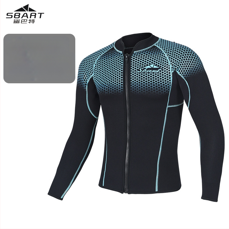 Sbart 1,5 mm dalinis nardymo neopreninis kostiumas, ilgomis rankovėmis, laiko šilumą, 90% neoprenas + 10% nailono, visiškai kostiumas vyrams, nardymas ir plaukimas