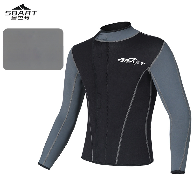 Sbart 1,5 mm dalinis nardymo neopreninis kostiumas, ilgomis rankovėmis, laiko šilumą, 90% neoprenas + 10% nailono, visiškai kostiumas vyrams, nardymas ir plaukimas