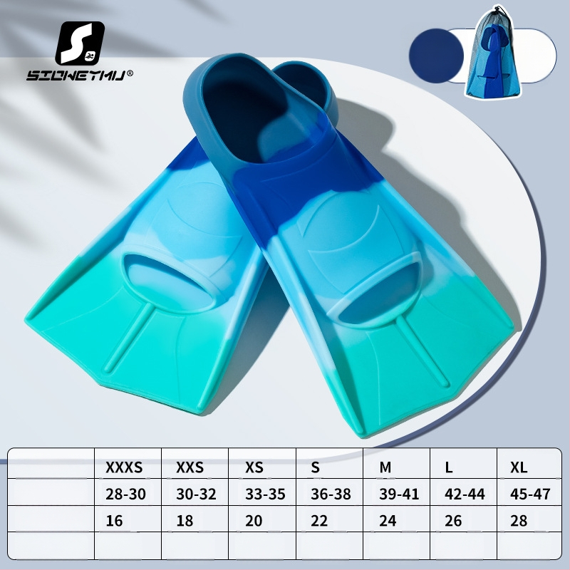 Silicone ujumispinnid, unisex, lühikesed – Sioweymu, Zhejiang päritolu