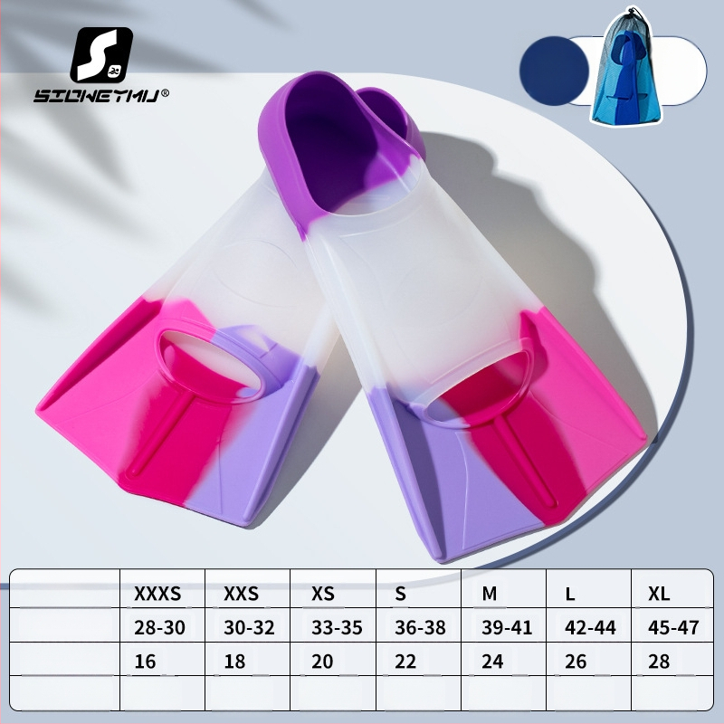 Silicone ujumispinnid, unisex, lühikesed – Sioweymu, Zhejiang päritolu