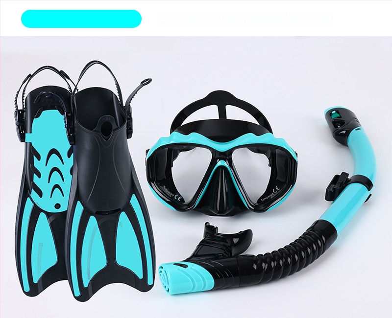 Snorkeliavimo komplektas: plaukimo pirštinės, sausasis snorkelis ir nardymo maska; Medžiaga: PP, TPR, POM; Prekės ženklas: Asy; Tinkamas suaugusiems ir vaikams