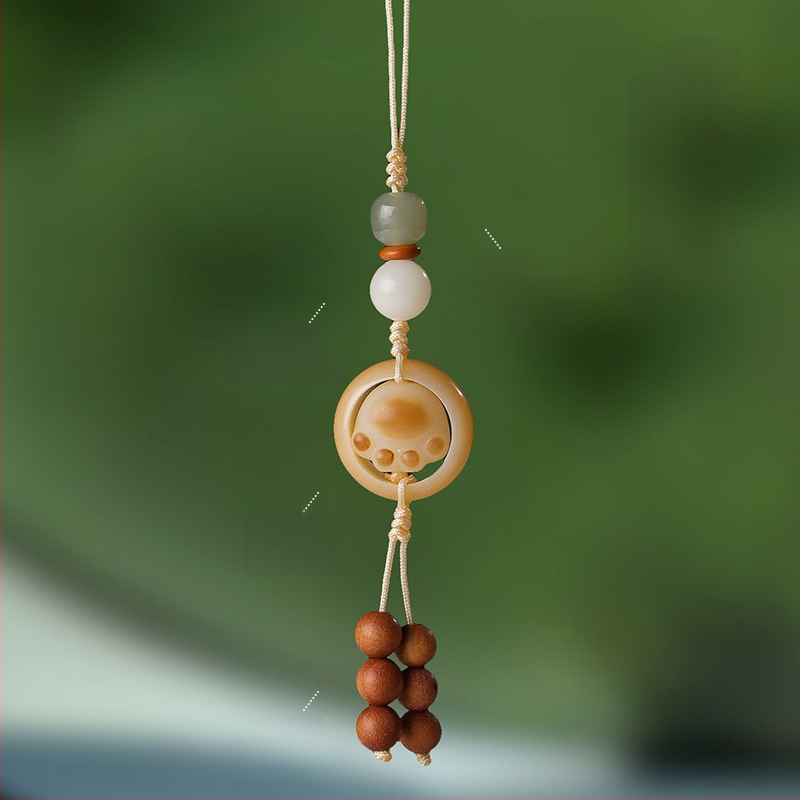 Käsitöö Bodhi bagażāžas talisman — armas loomamuster (karu/siga/väike loom), Materjal Bodhi