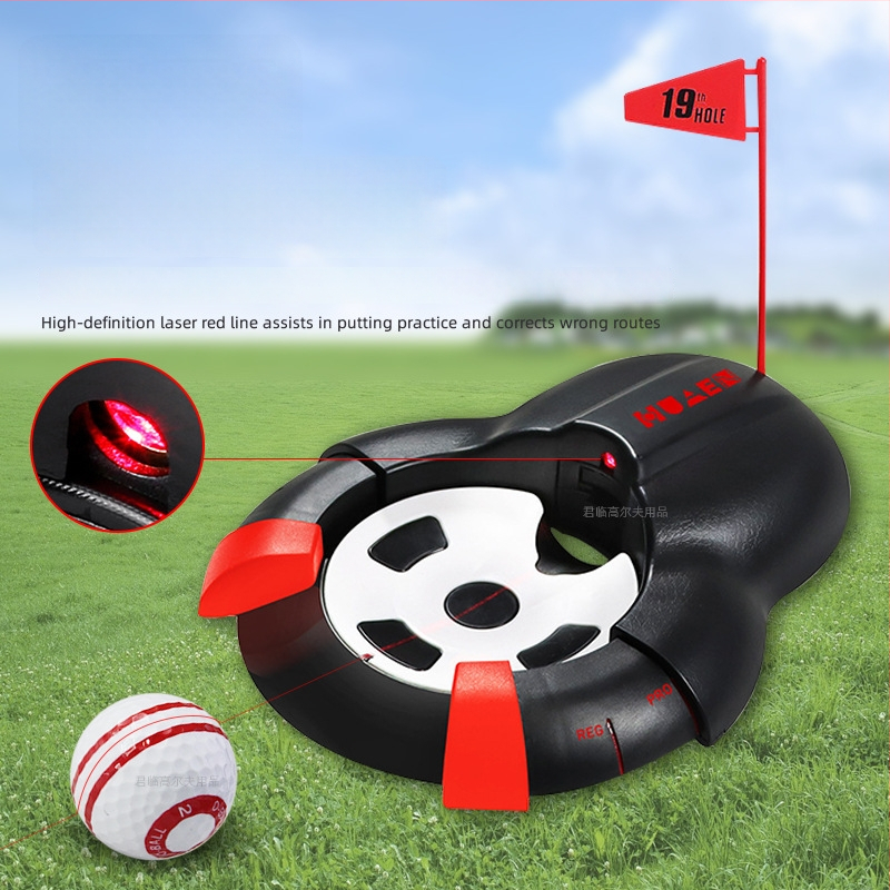 Golfo putt treniruoklis su lazeriu, automatinis kamuolio grąžinimas, ABS plastiko konstrukcija, galimybė pritaikyti logotipą