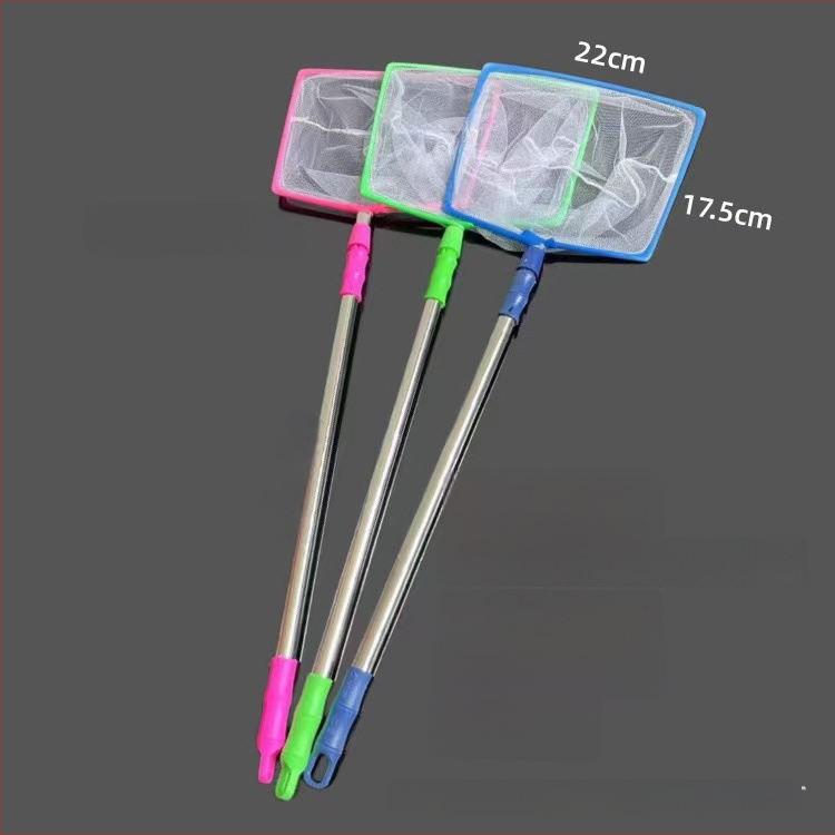 Laste teleskoopiline roostevabast terasest püügivõrgu komplekt telkimiseks (võrgu sügavus 14 cm, õhuke võrk, teleskoopvars)