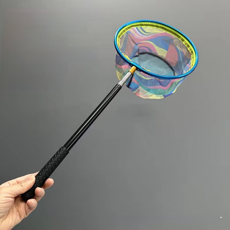 Laste teleskoopiline roostevabast terasest püügivõrgu komplekt telkimiseks (võrgu sügavus 14 cm, õhuke võrk, teleskoopvars)