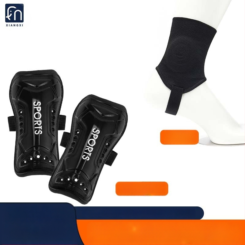 Blauzdos apsaugų komplektas su dirželiais, PU medžiaga, Prekės Nr. HTB02+HTB34, Elephant Series, Futbolas