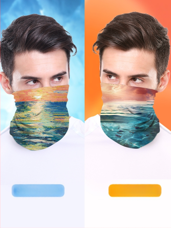 UV apsaugos kaklo šaliką su meniniu skaitmeniniu spaudu, poliesteris, suaugusieji, unisex, gėlių raštas