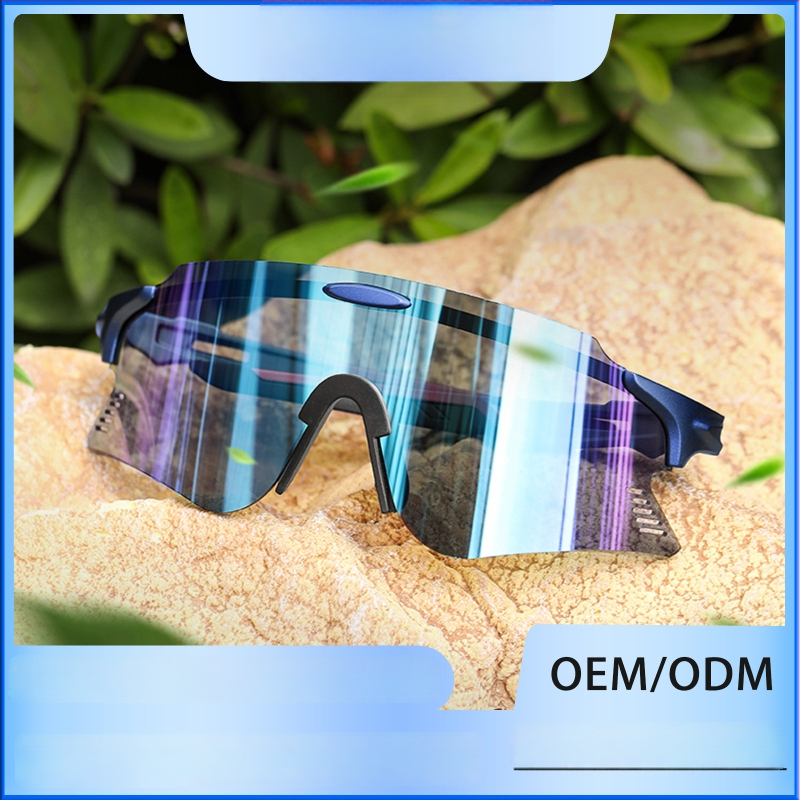 Dviračio akiniai su pilno rėmo dizainu, vėjo atsparūs, keičiamomis lęšimis — Modelis ZM99007-1, PC medžiaga