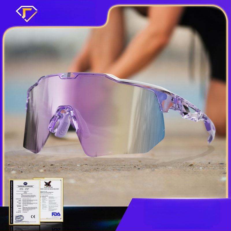 Dviratininkų akiniai su TR90 rėmeliu, PC lęšiais, reguliuojamomis nosies pagalvėlėmis, modelis JDS2149Y131