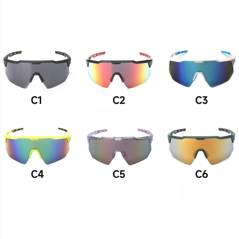 Dviratininkų akiniai su TR90 rėmeliu, PC lęšiais, reguliuojamomis nosies pagalvėlėmis, modelis JDS2149Y131