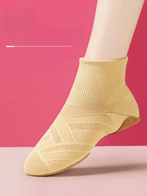 Šokių bateliai suaugusioms moterims - minkšta pada, aukštos viršutinės džez šokių bateliai su tinklo viršumi ir odine padu, kvėpuojantys ir lengvi