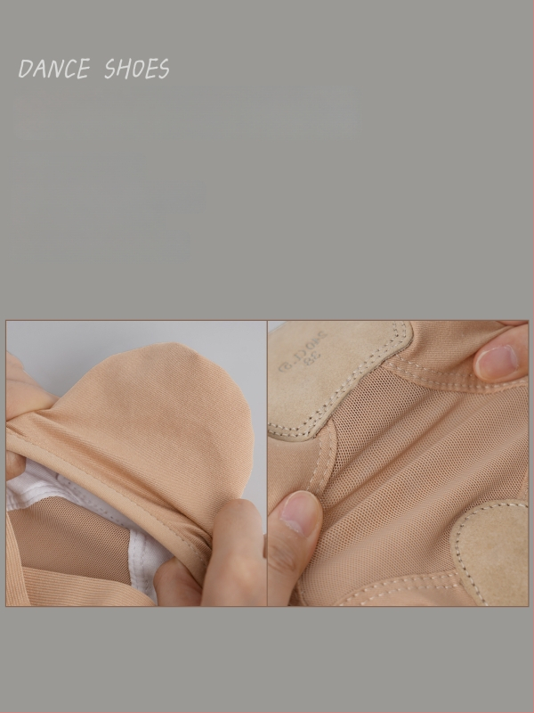 Šokių bateliai Lingyan – Elastinis tekstilės viršus, Karvių odos padas, Kvėpuojančios, Atsparios dilimui, Įtvaras palaikymas – Suaugusiems, Unisex, Šokių judesiai