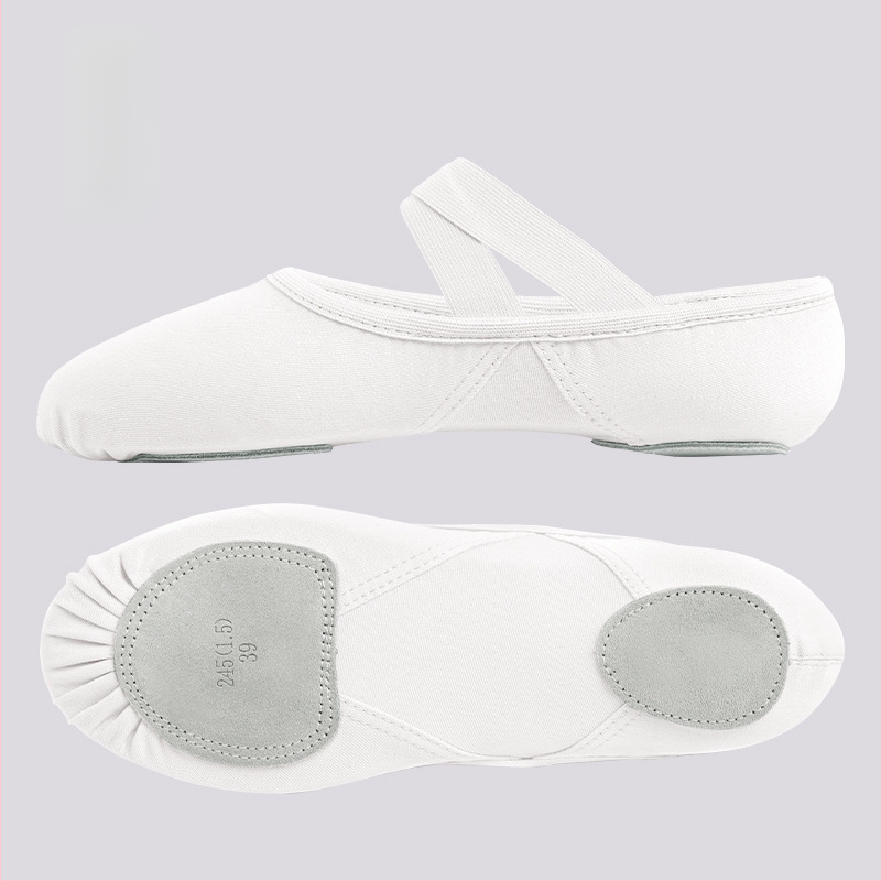 Šokių bateliai Lingyan – Elastinis tekstilės viršus, Karvių odos padas, Kvėpuojančios, Atsparios dilimui, Įtvaras palaikymas – Suaugusiems, Unisex, Šokių judesiai