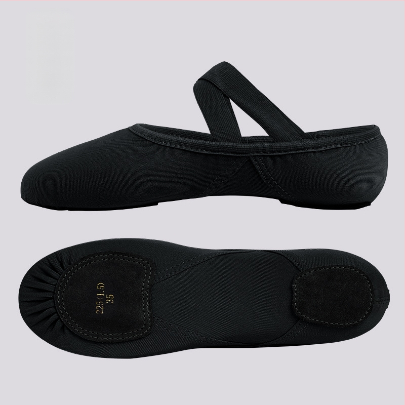 Šokių bateliai Lingyan – Elastinis tekstilės viršus, Karvių odos padas, Kvėpuojančios, Atsparios dilimui, Įtvaras palaikymas – Suaugusiems, Unisex, Šokių judesiai