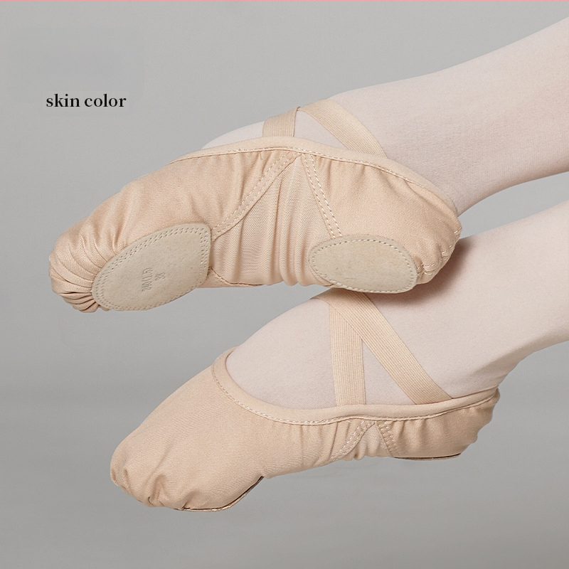 Šokių bateliai Lingyan – Elastinis tekstilės viršus, Karvių odos padas, Kvėpuojančios, Atsparios dilimui, Įtvaras palaikymas – Suaugusiems, Unisex, Šokių judesiai