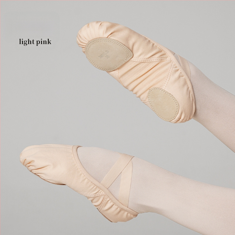 Šokių bateliai Lingyan – Elastinis tekstilės viršus, Karvių odos padas, Kvėpuojančios, Atsparios dilimui, Įtvaras palaikymas – Suaugusiems, Unisex, Šokių judesiai