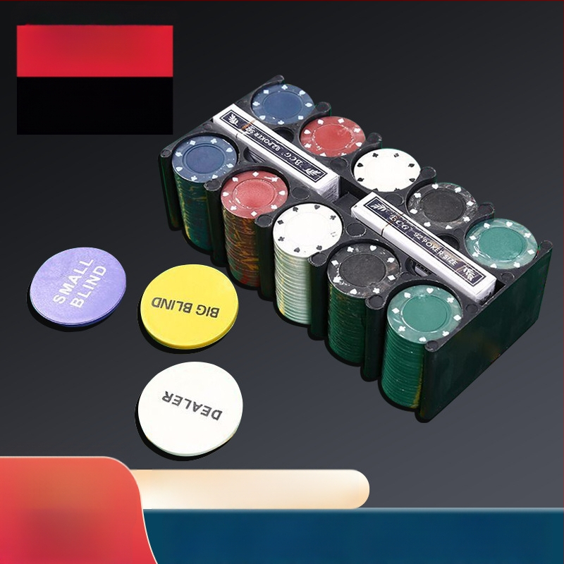 Žetonų komplektas žaidimams, 200 vnt, akrilas, pritaikoma gamyba, daugiakomorė forma, mobilus šablonas