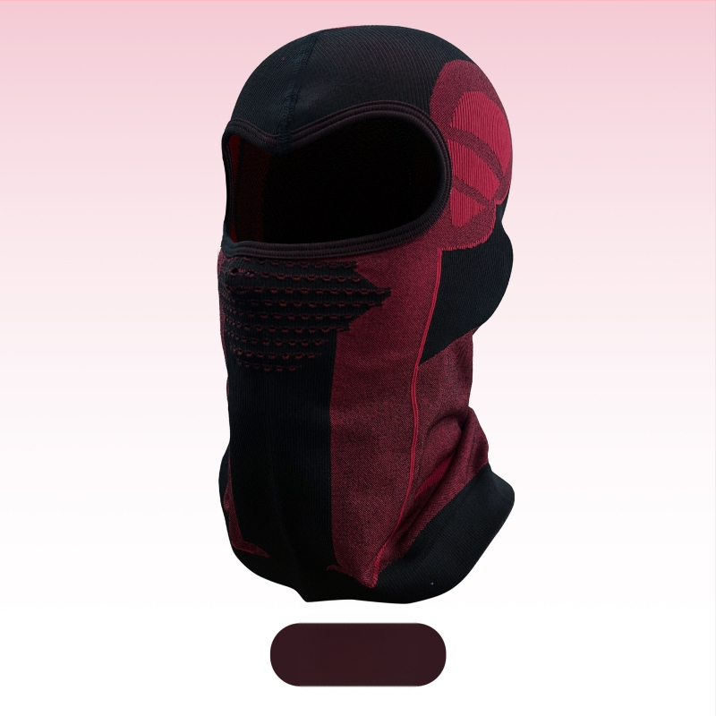 Žieminė dviračių kaukė su gobtuvu — vėjo atspari, šilta megzta veido apsauga, medžiaga nailonas, prekinis ženklas Jingxing, unisex