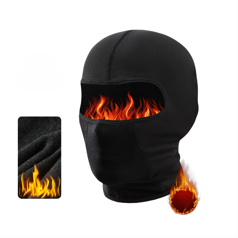 Dviračio kaukė su vėjo atsparumu ir pledės apykakle, poliesterio audinys, unisex