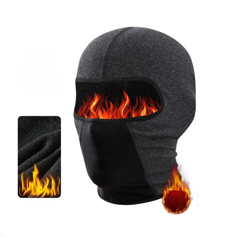 Dviračio kaukė su vėjo atsparumu ir pledės apykakle, poliesterio audinys, unisex