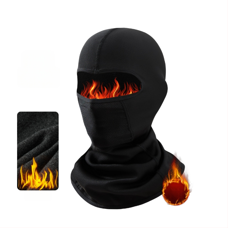 Dviračio kaukė su vėjo atsparumu ir pledės apykakle, poliesterio audinys, unisex