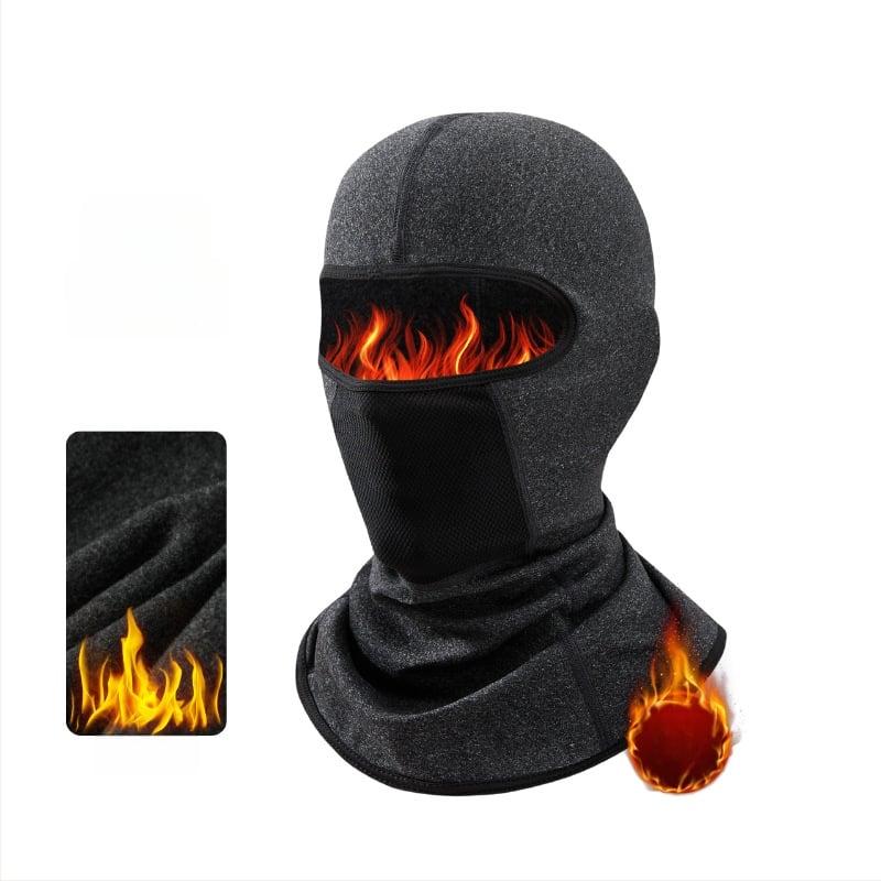 Dviračio kaukė su vėjo atsparumu ir pledės apykakle, poliesterio audinys, unisex