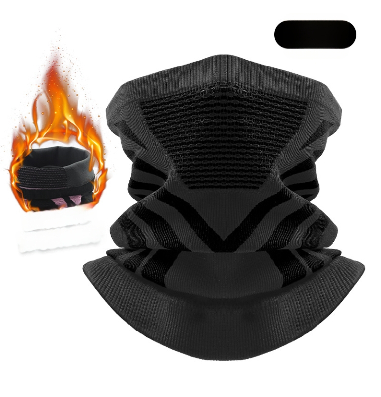 Dviračio kaklo šalikėlis, stora megzta medžiaga, žieminė šiluma, unisex, Sirius