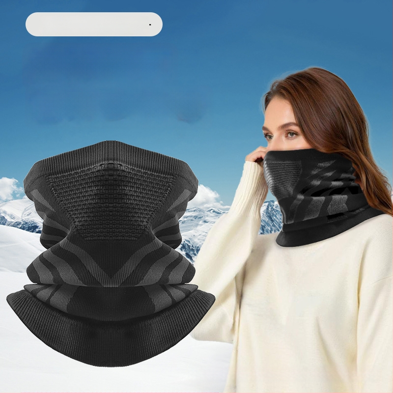 Dviračio kaklo šalikėlis, stora megzta medžiaga, žieminė šiluma, unisex, Sirius