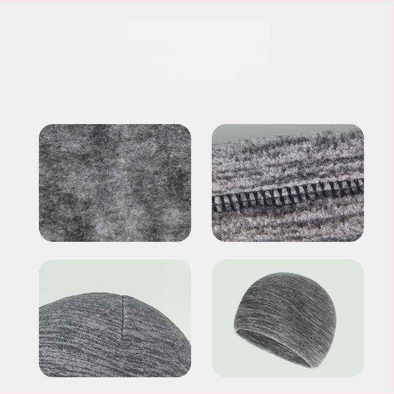 Dviračių sportinė kepurė, unisex, kationinis flisas, dryžuotas raštas, kontrastingas dizainas, skirta važiavimui dviračiu ir bėgimui