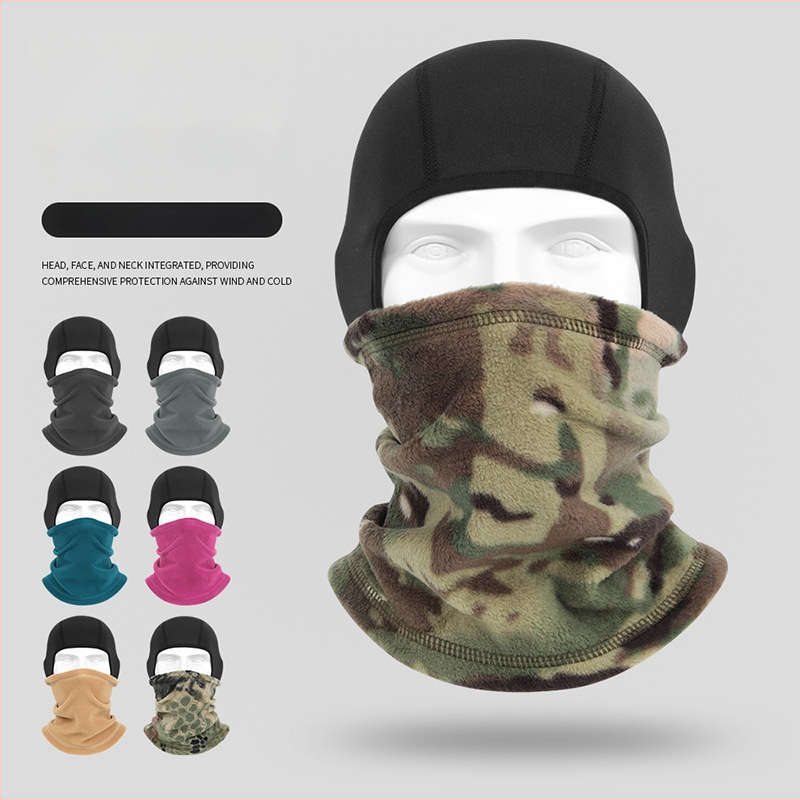 Dviračių veido kaukė su poliariniu flisu, žiemiškai šilta galvos apdaila važiavimui ir slidinėjimui, poliesteris, prekinis ženklas Ruidong, universalus, vėjo atspari