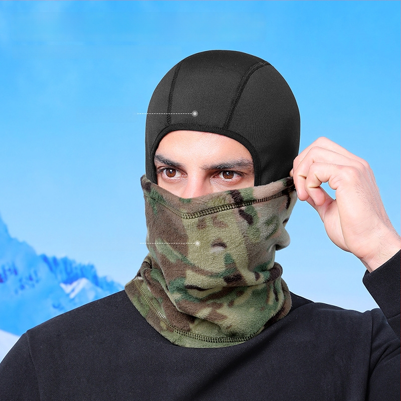 Dviračių veido kaukė su poliariniu flisu, žiemiškai šilta galvos apdaila važiavimui ir slidinėjimui, poliesteris, prekinis ženklas Ruidong, universalus, vėjo atspari