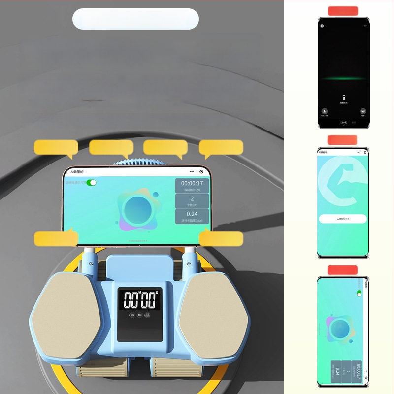 Kõhu ratas automaatse tagasipöördumisega, küünarnuki tugi, 2,2 kg, mudel QF-SLTKJFL