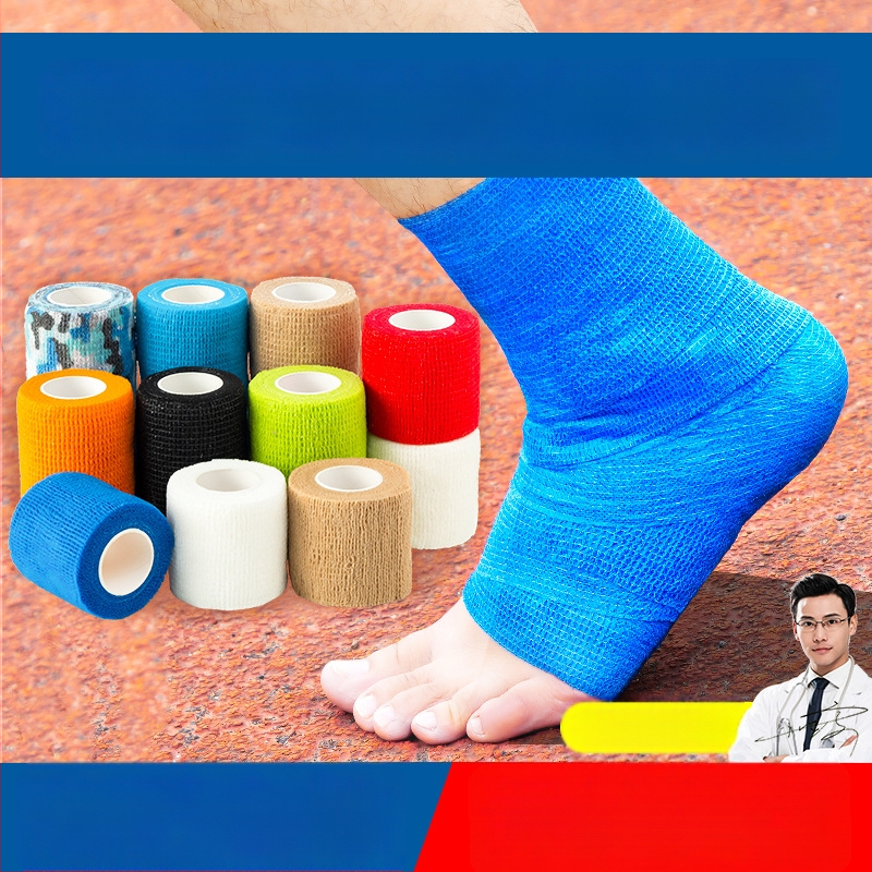 Kulkšnies tvaras futbolui — elastinis, lipnus marlės tvarstis, lateksas (kulkšnis; futbolas; lateksas; elastinis)