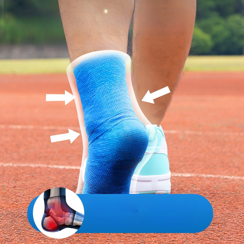 Kulkšnies tvaras futbolui — elastinis, lipnus marlės tvarstis, lateksas (kulkšnis; futbolas; lateksas; elastinis)