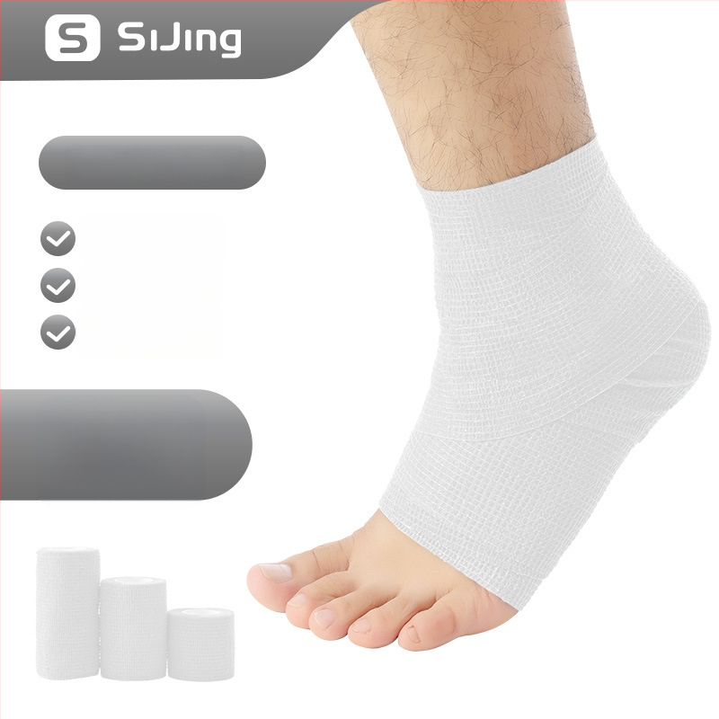 Kulkšnies tvaras futbolui — elastinis, lipnus marlės tvarstis, lateksas (kulkšnis; futbolas; lateksas; elastinis)