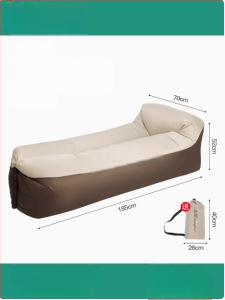 Puhutav diivanvoodi telkimiseks ja välitegevusteks, kaasaskantav puhke-diivan (Raskus: 800 g; Koormus: 120 kg; Pind: 210T ruuduline kangas; Kategooria: õhuvoodi)