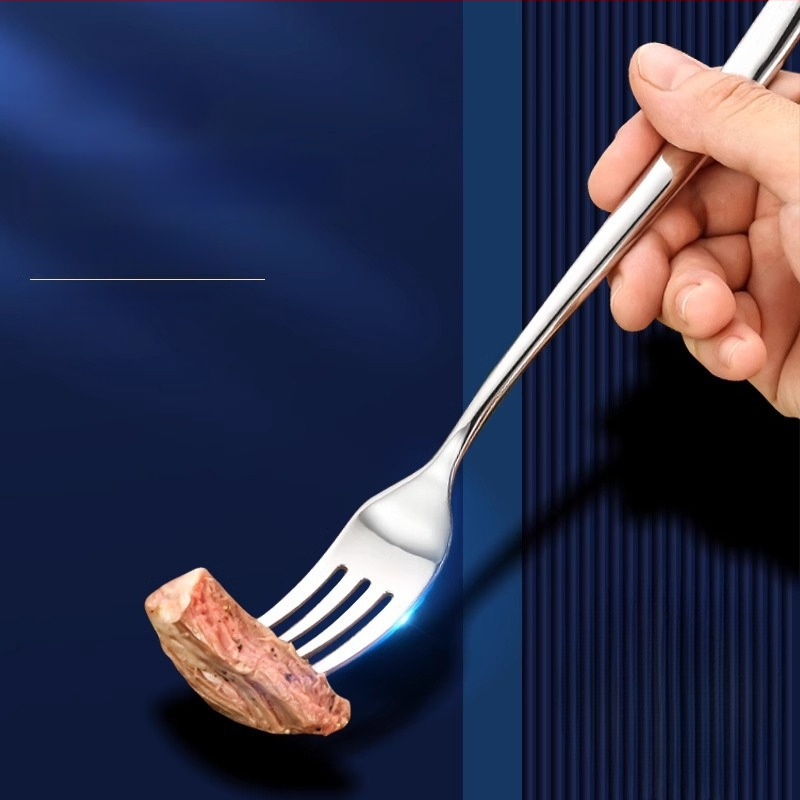 316 nerūdijančio plieno trijų dalių stalo įrankių rinkinys: peilis, šakutė ir šaukštas, veidrodinis poliravimas, paprastas stilius