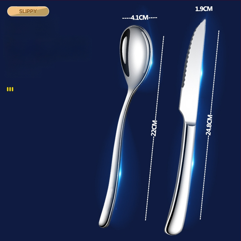 316 nerūdijančio plieno trijų dalių stalo įrankių rinkinys: peilis, šakutė ir šaukštas, veidrodinis poliravimas, paprastas stilius