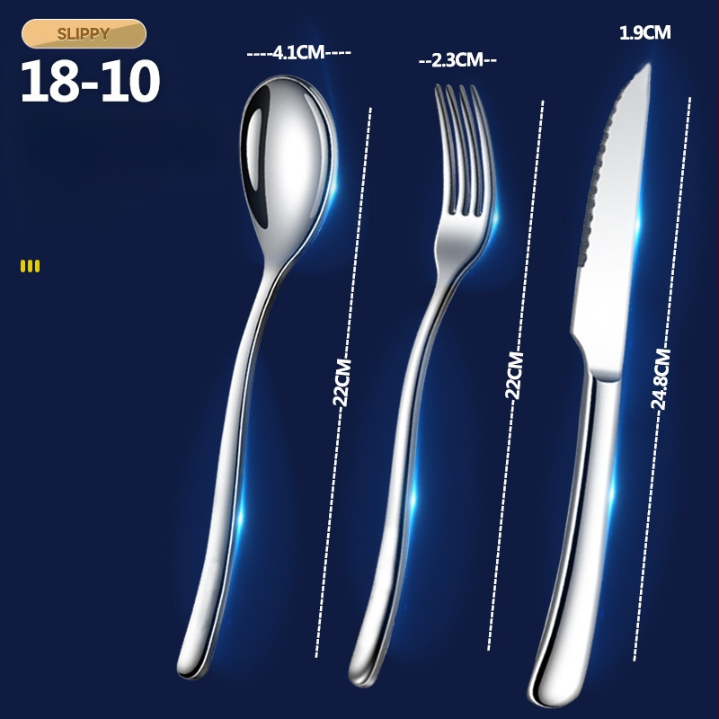 316 nerūdijančio plieno trijų dalių stalo įrankių rinkinys: peilis, šakutė ir šaukštas, veidrodinis poliravimas, paprastas stilius