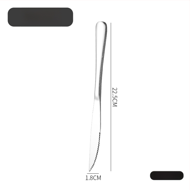 Peilių, šaukštų ir šakutų rinkinys šiaurės stiliuje, iš 410 nerūdijančio plieno, veidrodinis poliravimas, rankų darbo su pritaikytu apdorojimu.