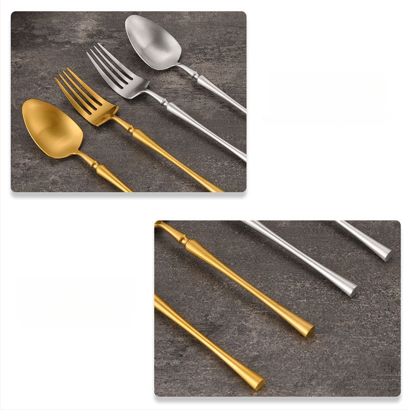 304 nerūdijančio plieno peilių, šaukštų ir šakutėlių rinkinys su siauru juosmeniu, vandens poliravimas, Korėjos stilius