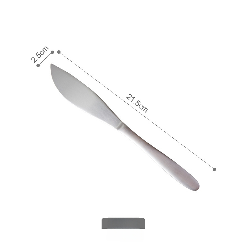 3 dalių stalo įrankių rinkinys: peilis, šakutė ir šaukštas iš 304 nerūdijančio plieno, matinė apdaila, modernus minimalistinis stilius