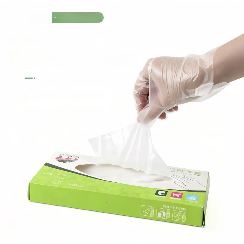 Vienkartinės PE pirštinės, skaidrios, neslidžios, standartinio storio