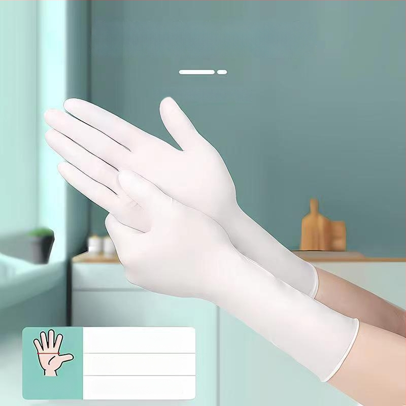 Mājas nitrila cimdi tīrīšanai – izturīgi, vienreizējās, garums 29.5 cm, parastā biezums, trauku mazgāšanai, iepakojums 50 vai 100 pāri