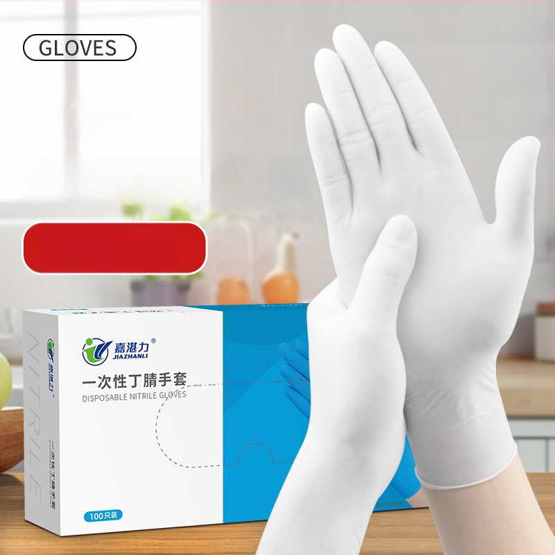 Maisto kokybės vienkartinės nitrilo pirštinės, riebalams atsparios ir neslystančios, 0,1–0,2 mm