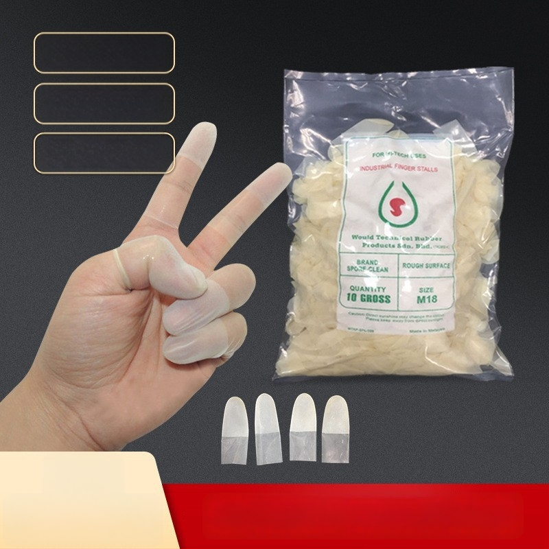 Vienkartinės pirštų galių pirštinės, iš plastiko, atsparios vandeniui, storis 0.05-0.1 mm, paprastas raštas