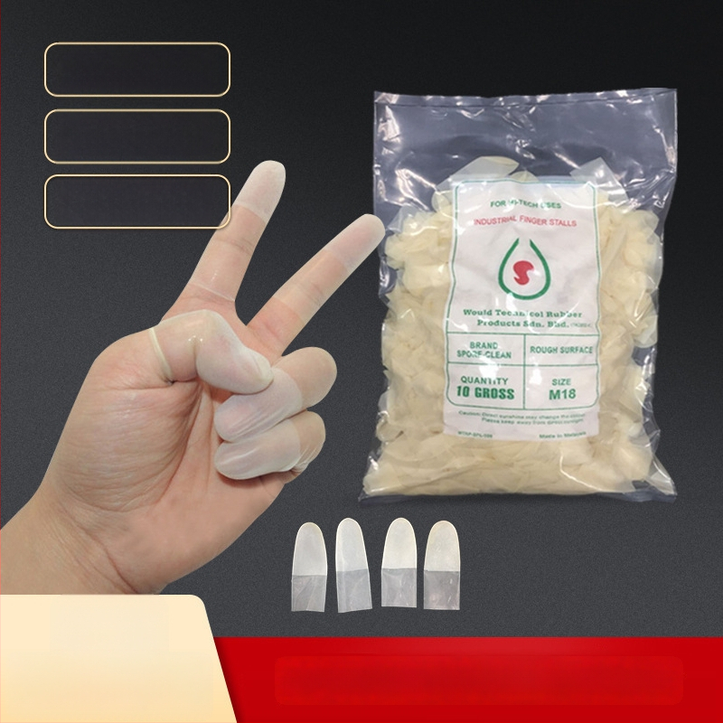 Vienkartinės pirštų galių pirštinės, iš plastiko, atsparios vandeniui, storis 0.05-0.1 mm, paprastas raštas