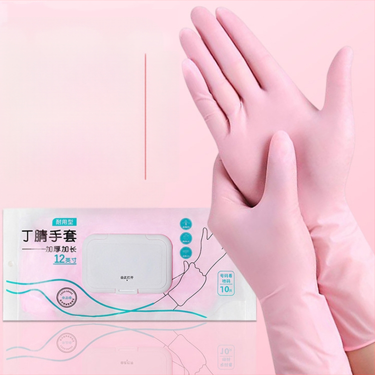 Vienkartinės nitrilo pirštinės virtuvės ir maisto perdirbimui – Prekės ženklas: Hangkang Medical / Hengpin; Svoris: 4; Naudojimo sritis: maisto perdirbimas, kasdienė namų naudojimas