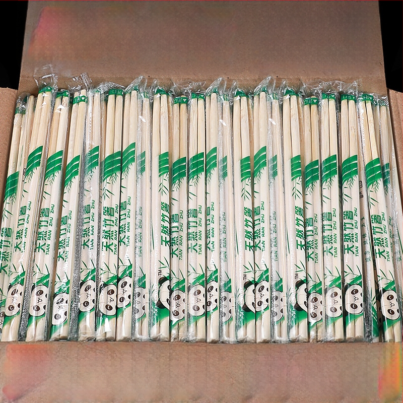 Vienkartiniai bambusiniai lazdelės, atskirai supakuotos komerciniam maitinimui, 50 porų pakuotėje, mikrobangų krosnelė netinka, biologiškai skaidūs