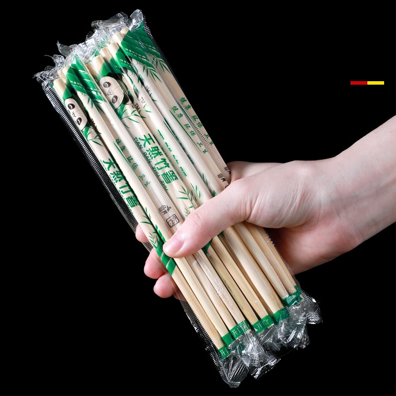 Vienkartiniai bambusiniai lazdelės, atskirai supakuotos komerciniam maitinimui, 50 porų pakuotėje, mikrobangų krosnelė netinka, biologiškai skaidūs